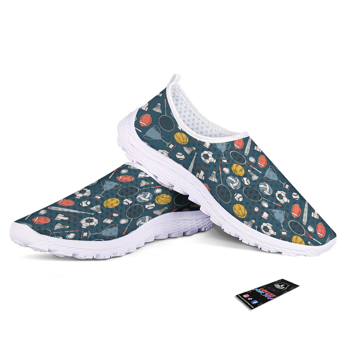 Sport Lacrosse Print Pattern Nurse Shoes-grizzshop
