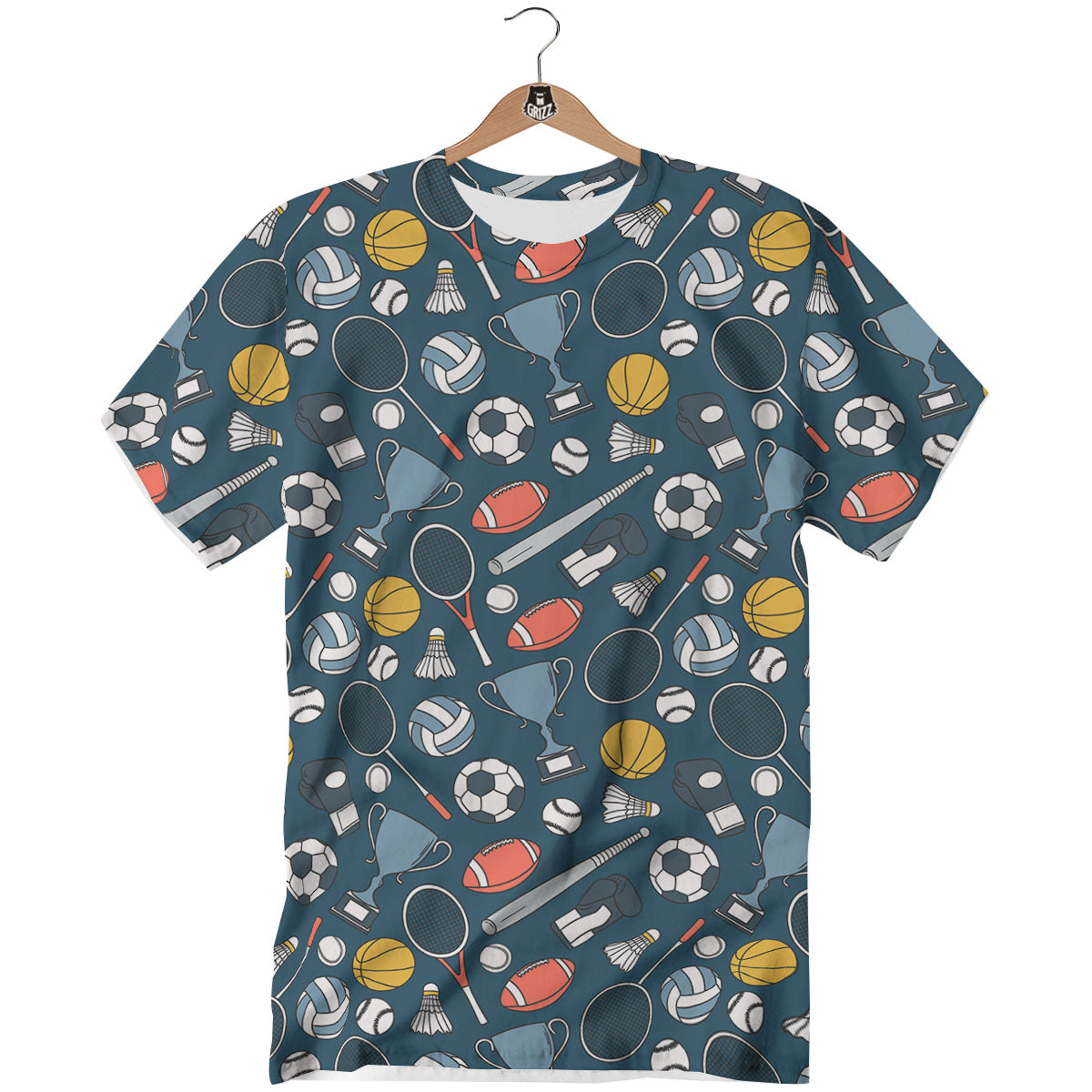 Sport Lacrosse Print Pattern T-Shirt-grizzshop