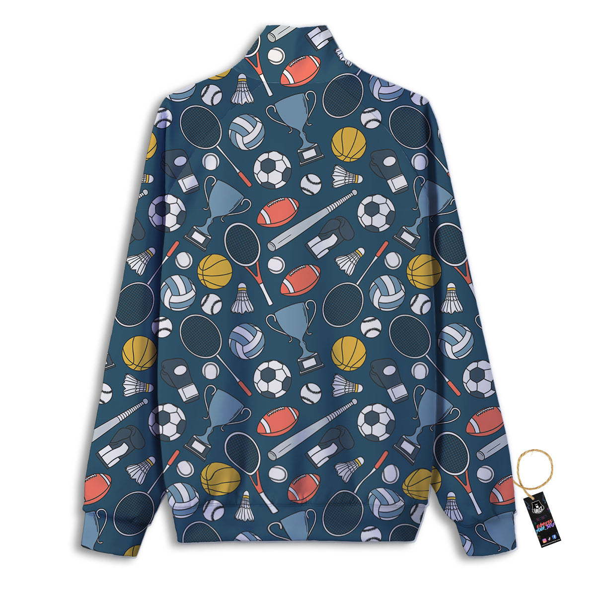 Sport Lacrosse Print Pattern Track Jacket-grizzshop