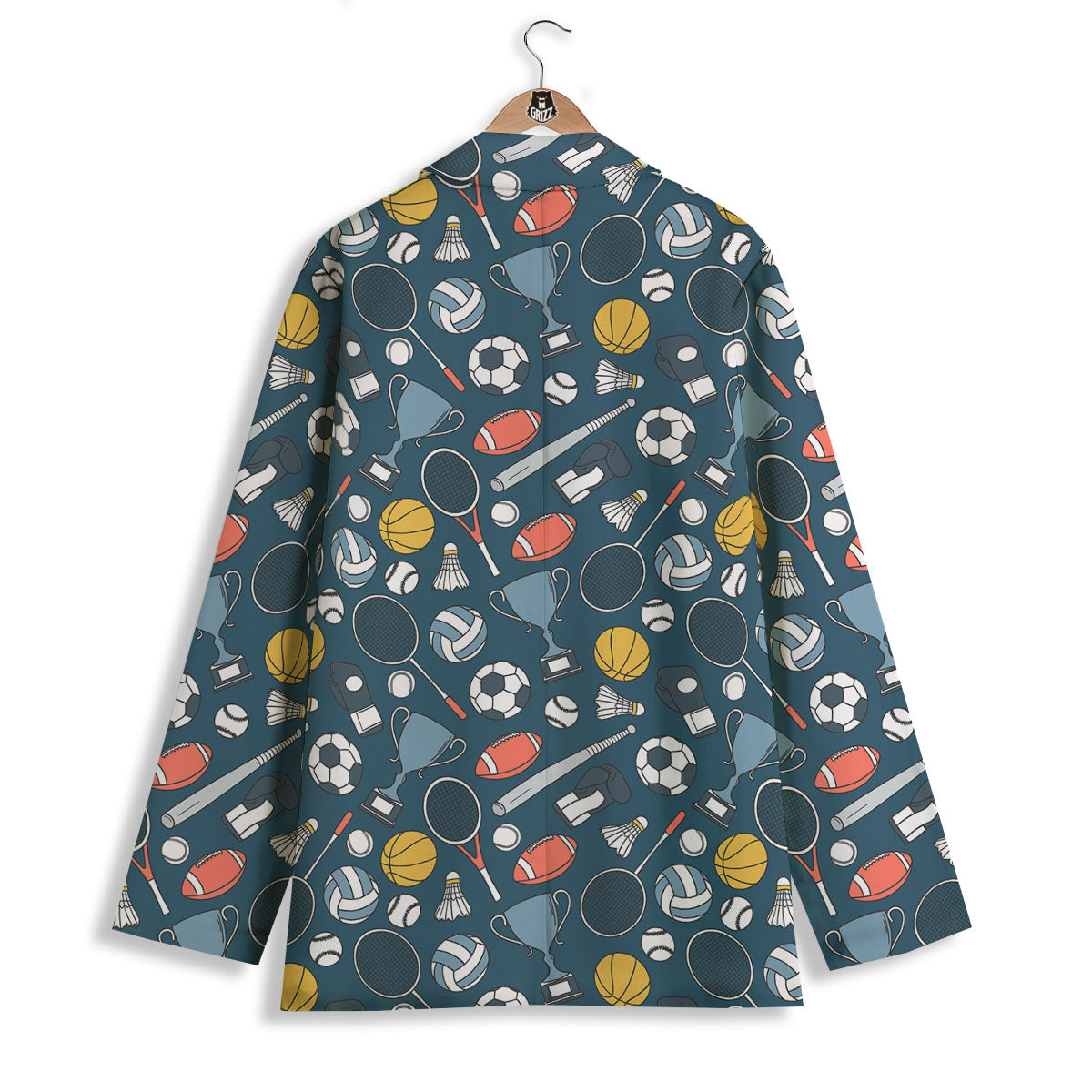 Sport Lacrosse Print Pattern Women's Blazer-grizzshop