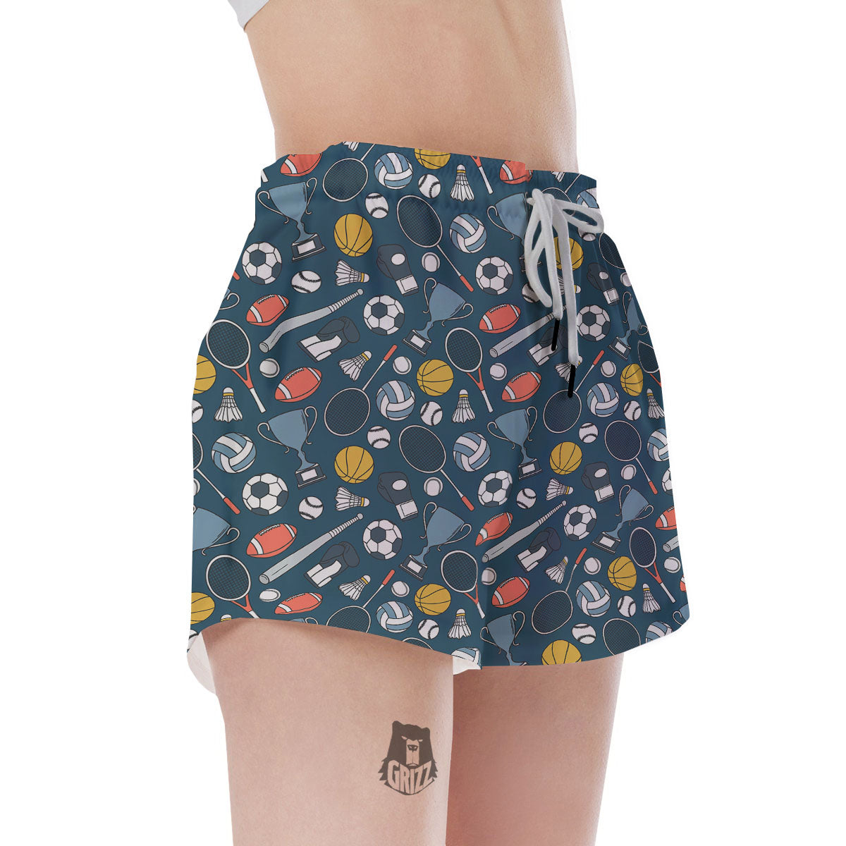 Sport Lacrosse Print Pattern Women's Shorts-grizzshop