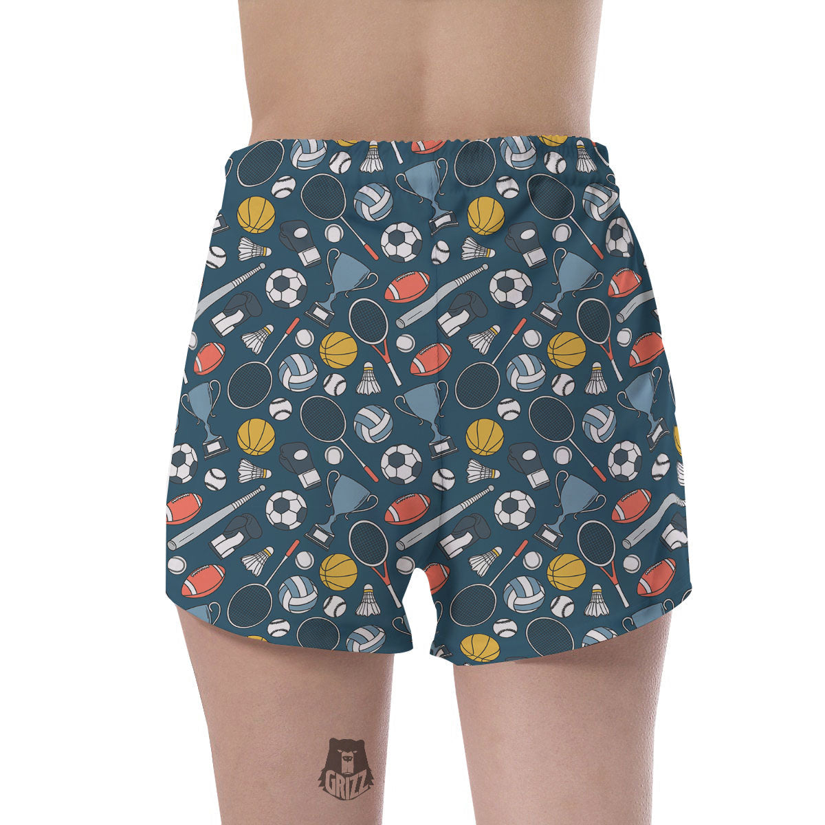 Sport Lacrosse Print Pattern Women's Shorts-grizzshop