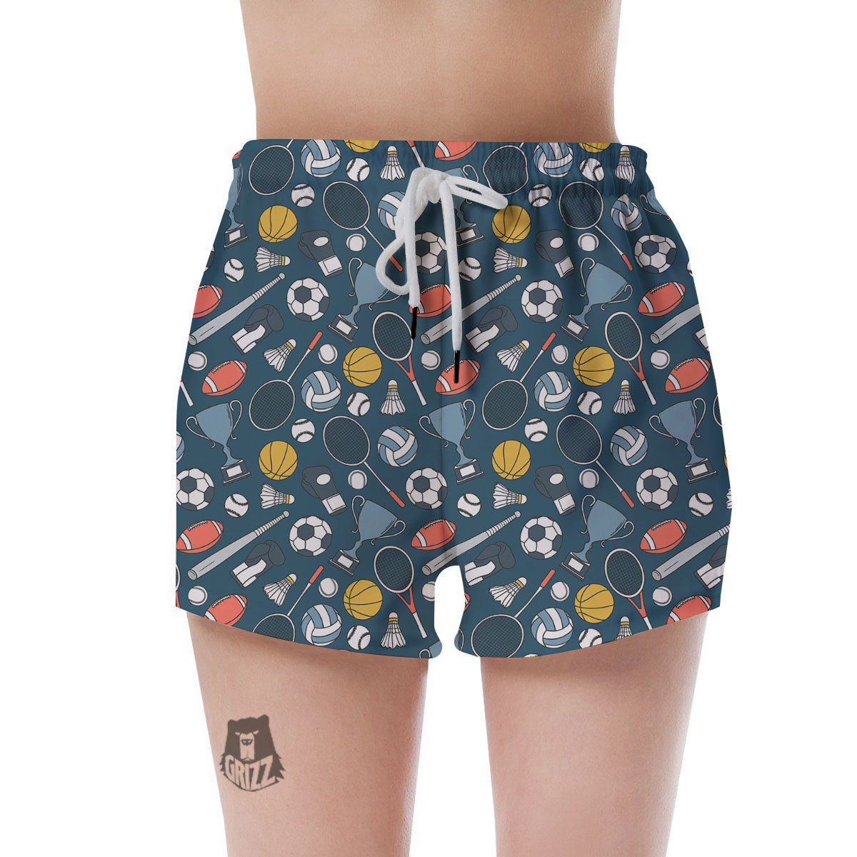 Sport Lacrosse Print Pattern Women's Shorts-grizzshop
