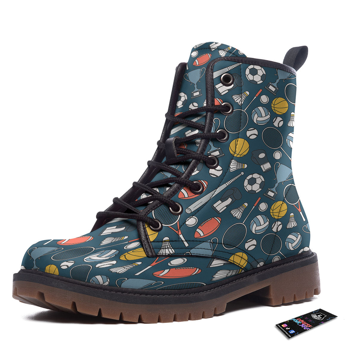 Sport Lacrosse Print Pattern Work Boots-grizzshop