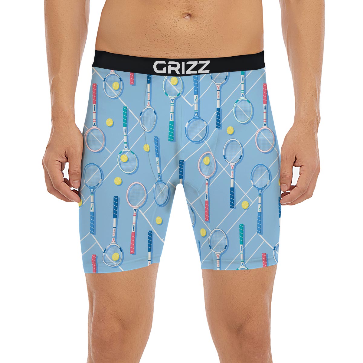 Sport Tennis Print Pattern Boxer Briefs-grizzshop