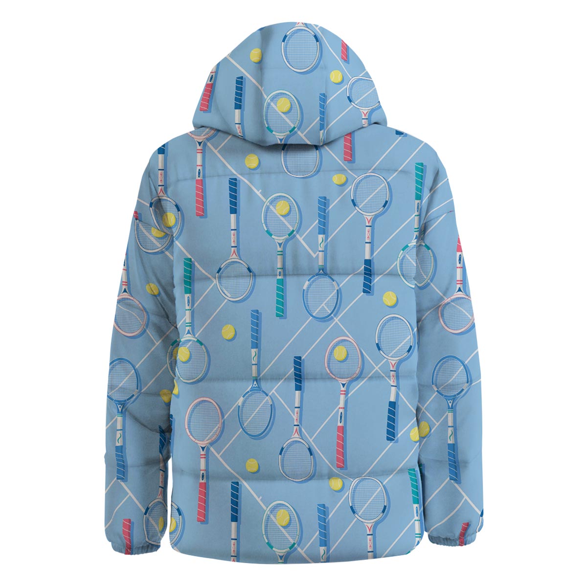 Sport Tennis Print Pattern Down Jacket-grizzshop