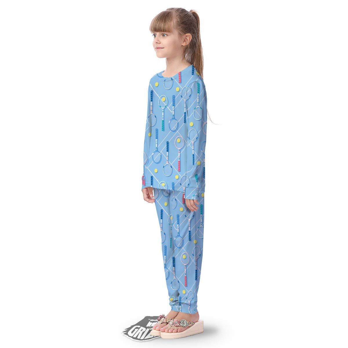 Sport Tennis Print Pattern Kid's Pajamas-grizzshop