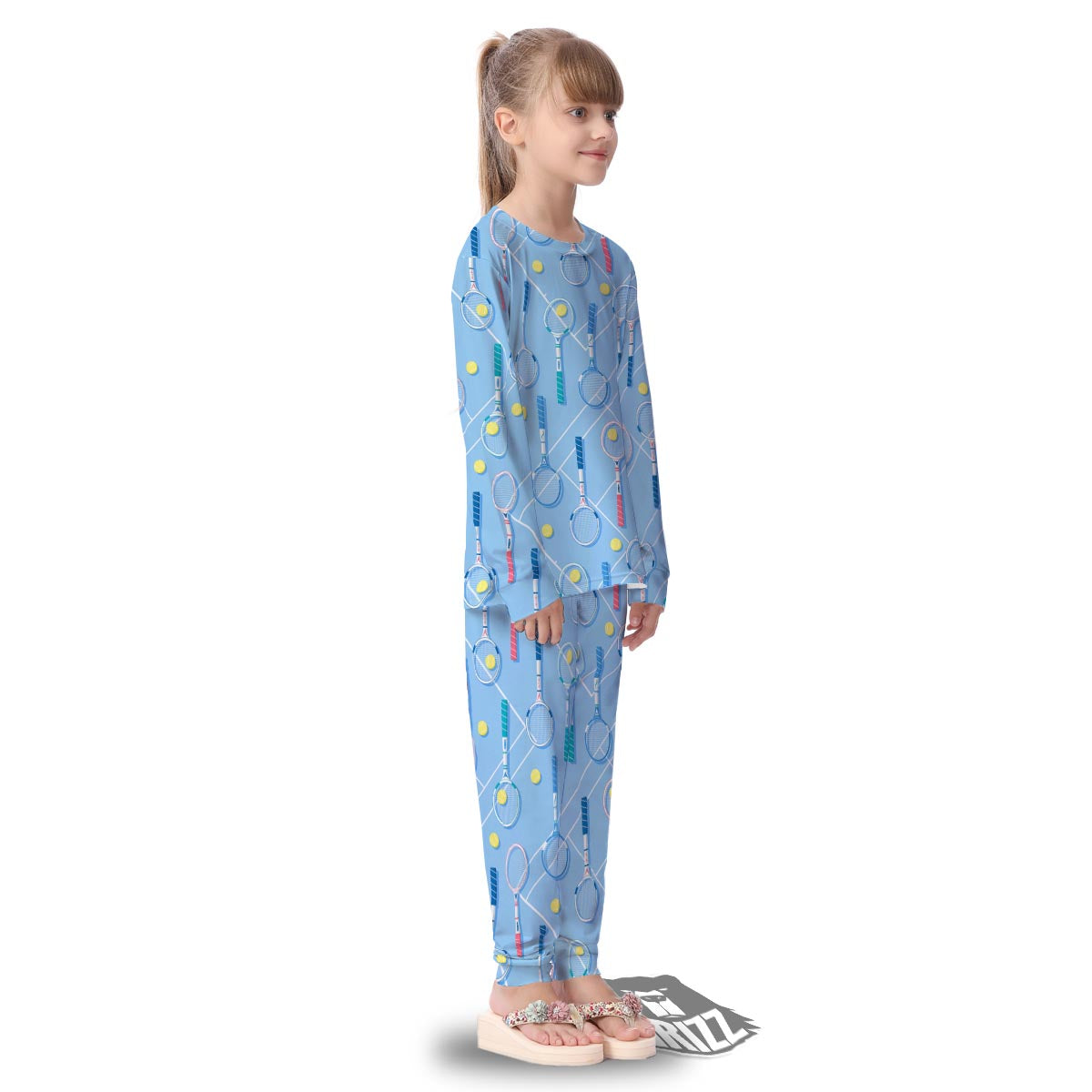 Sport Tennis Print Pattern Kid's Pajamas-grizzshop