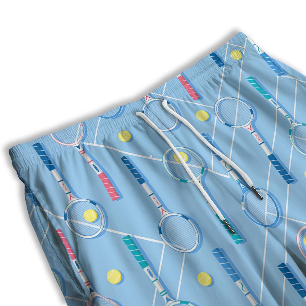 Sport Tennis Print Pattern Men's Athletic Shorts