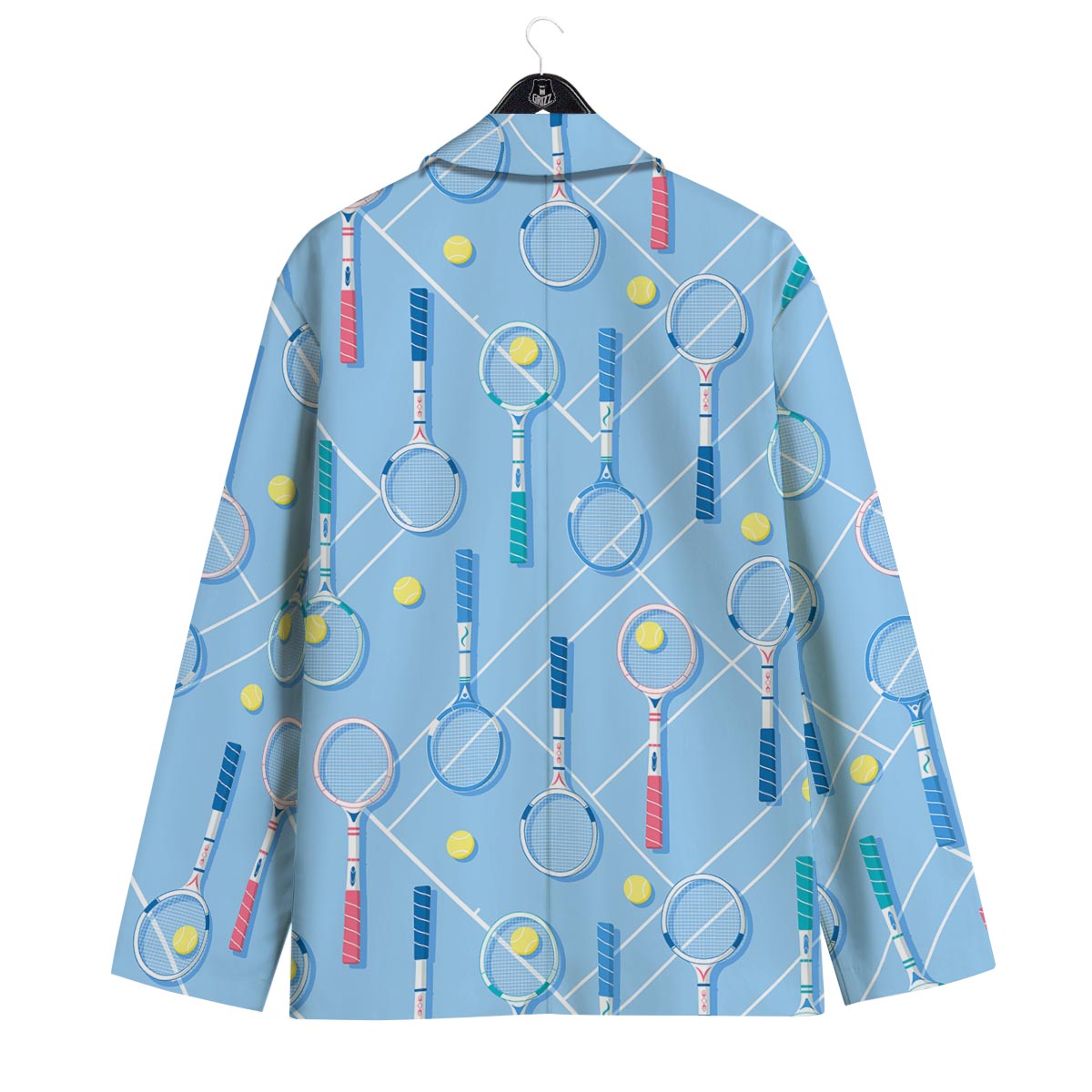 Sport Tennis Print Pattern Men's Sport Coat-grizzshop