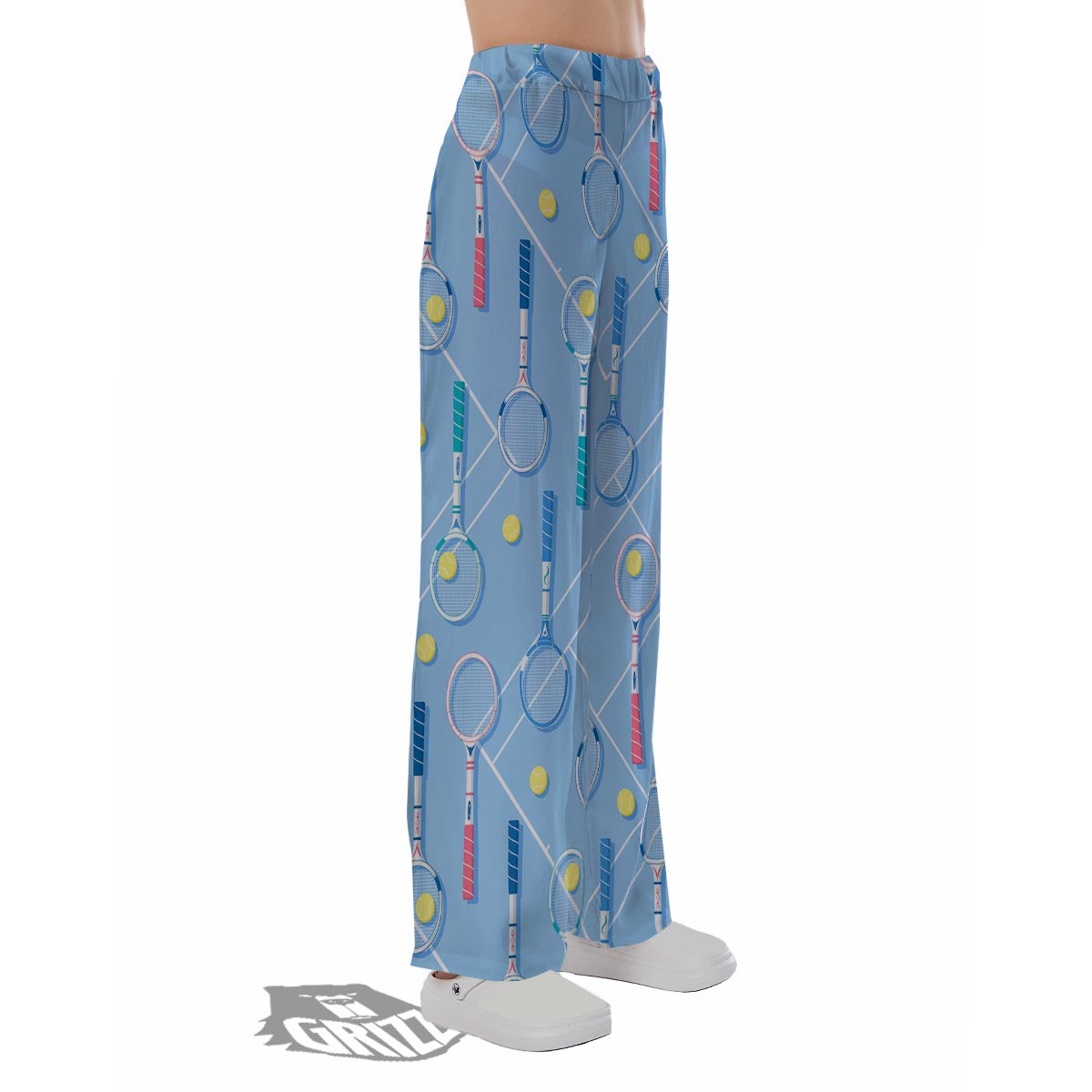 Sport Tennis Print Pattern Pajama Pants-grizzshop