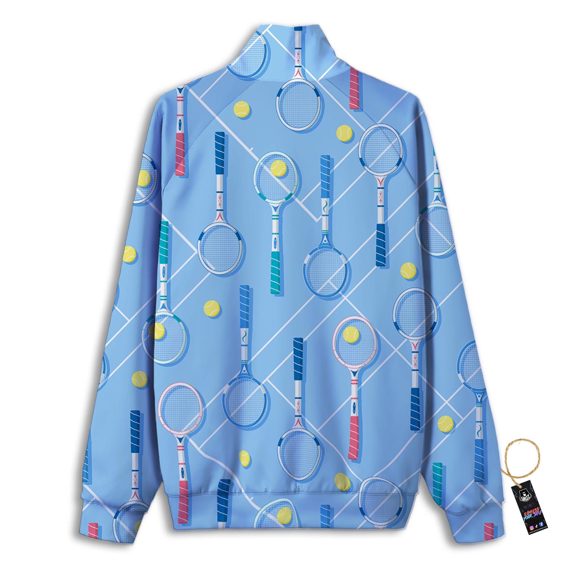 Sport Tennis Print Pattern Track Jacket-grizzshop