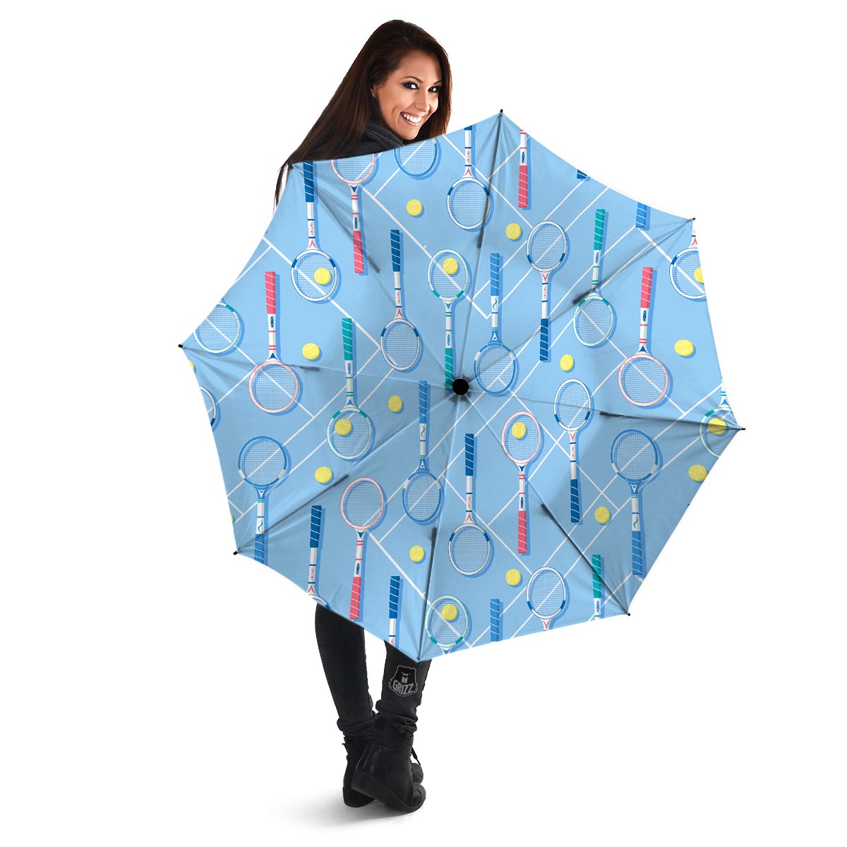 Sport Tennis Print Pattern Umbrella-grizzshop