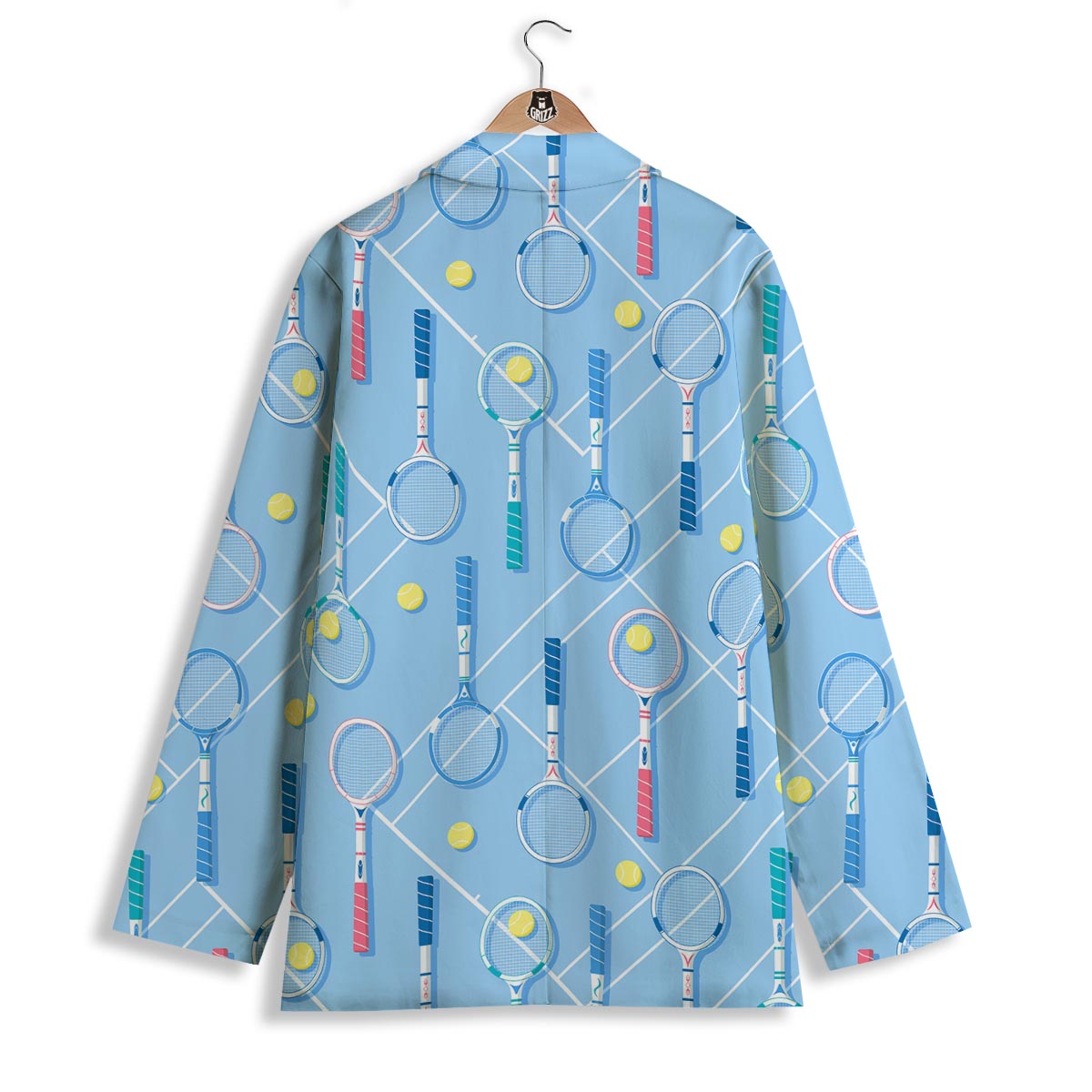 Sport Tennis Print Pattern Women's Blazer-grizzshop