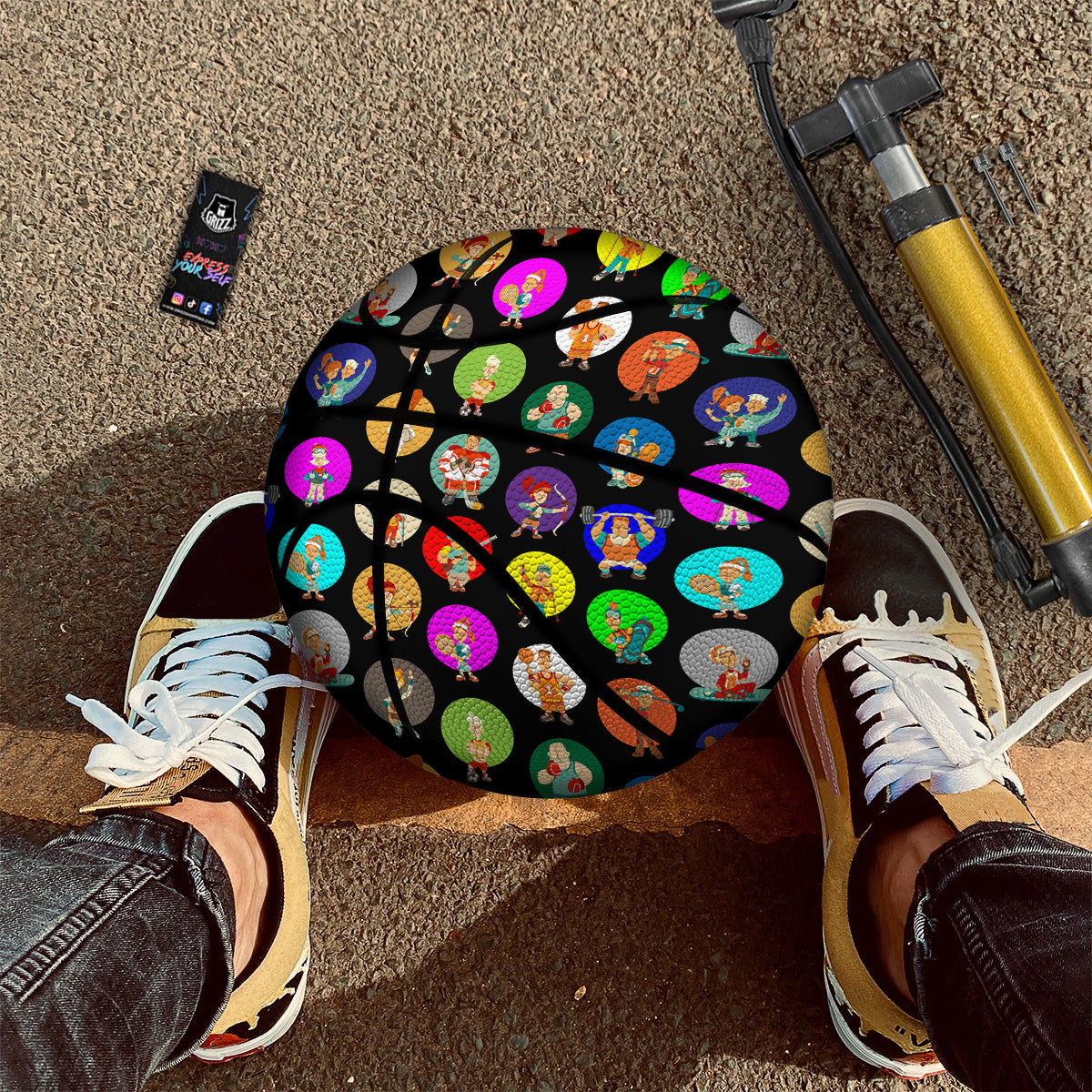 Sport Colorful Print Pattern Basketball
