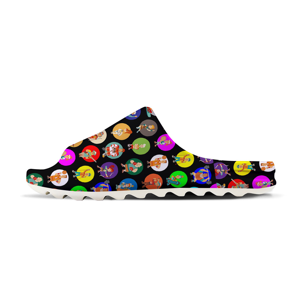 Sport Colorful Print Pattern Sandals-grizzshop