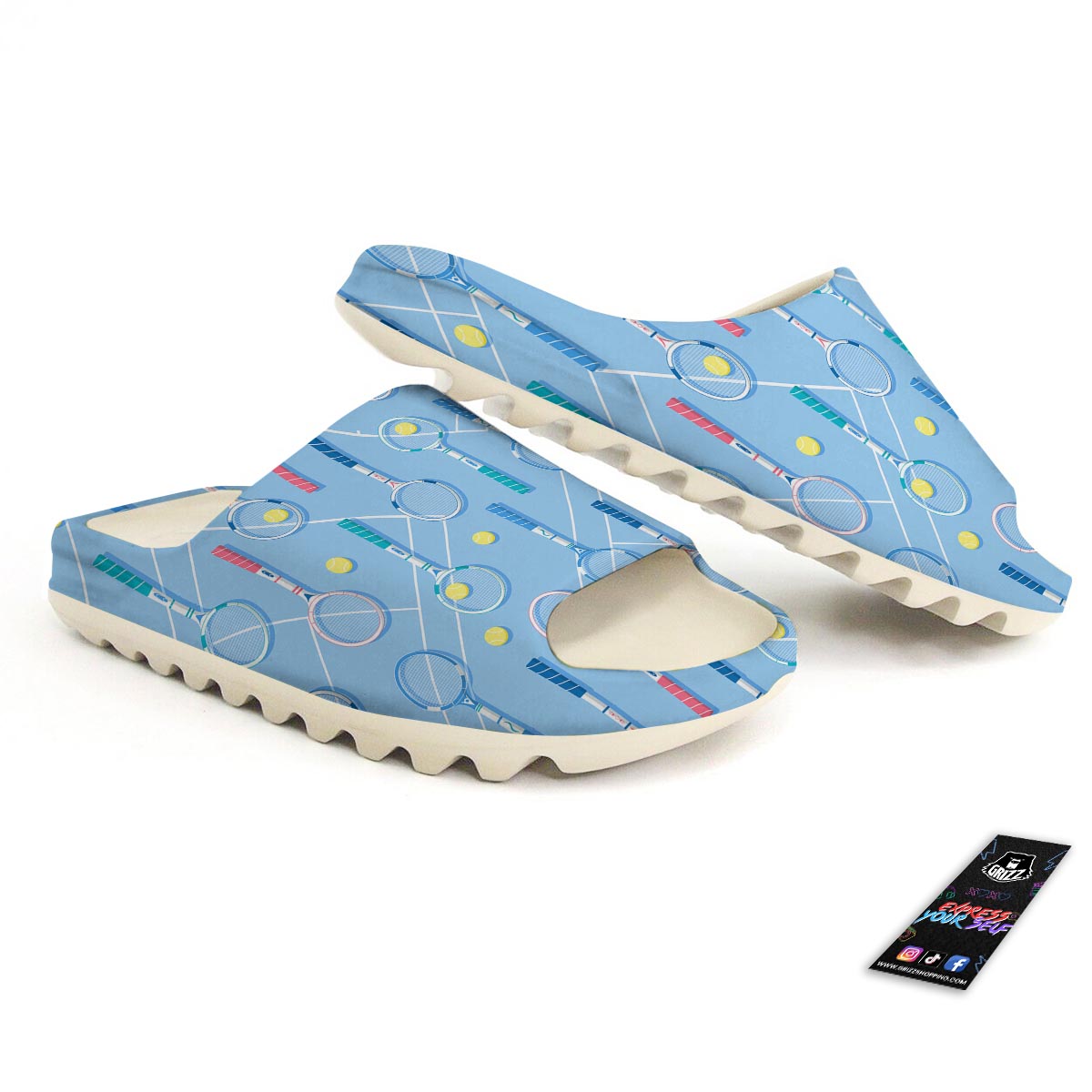 Sport Tennis Print Pattern Sandals-grizzshop