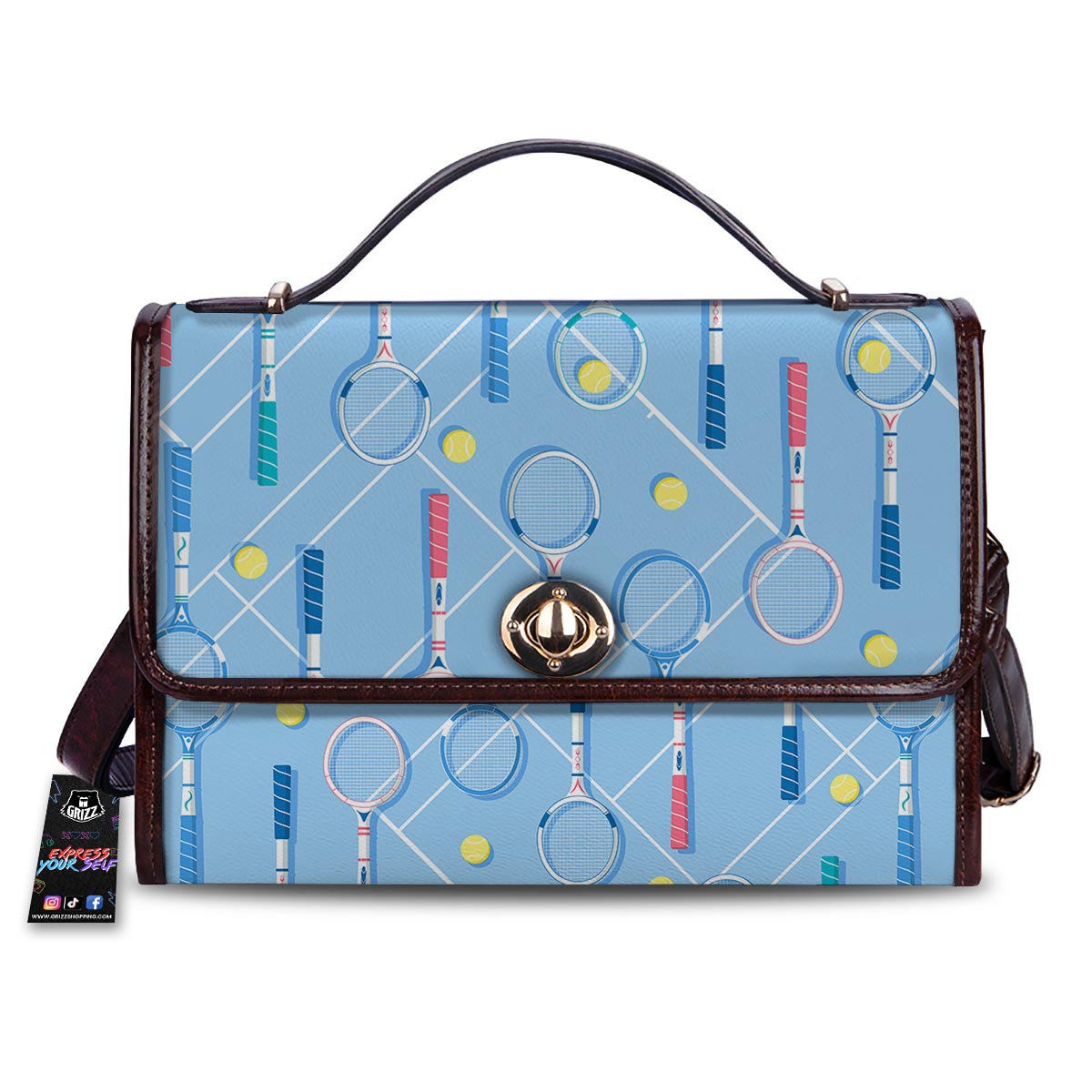 Sport Tennis Print Pattern Women's Satchel Bag