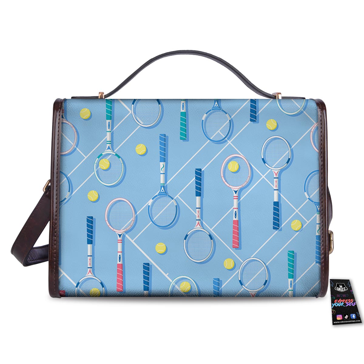 Sport Tennis Print Pattern Women's Satchel Bag