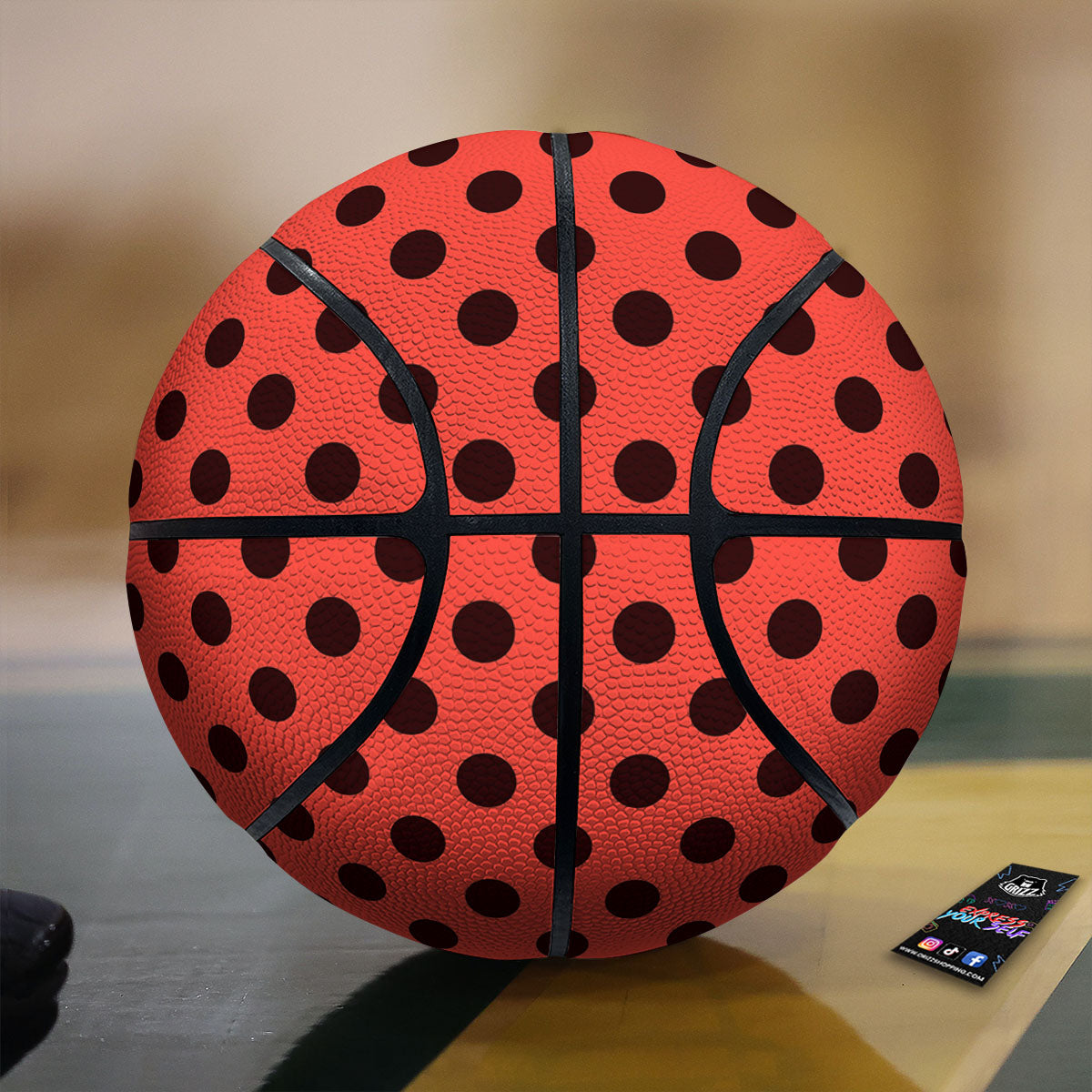 Spots Ladybug Print Pattern Basketball-grizzshop