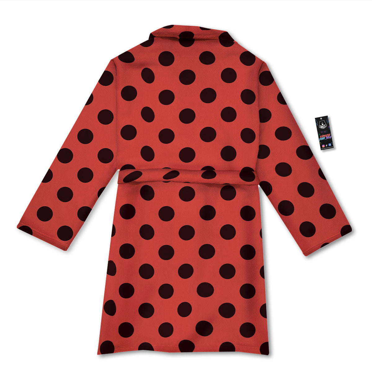 Spots Ladybug Print Pattern Bathrobe-grizzshop