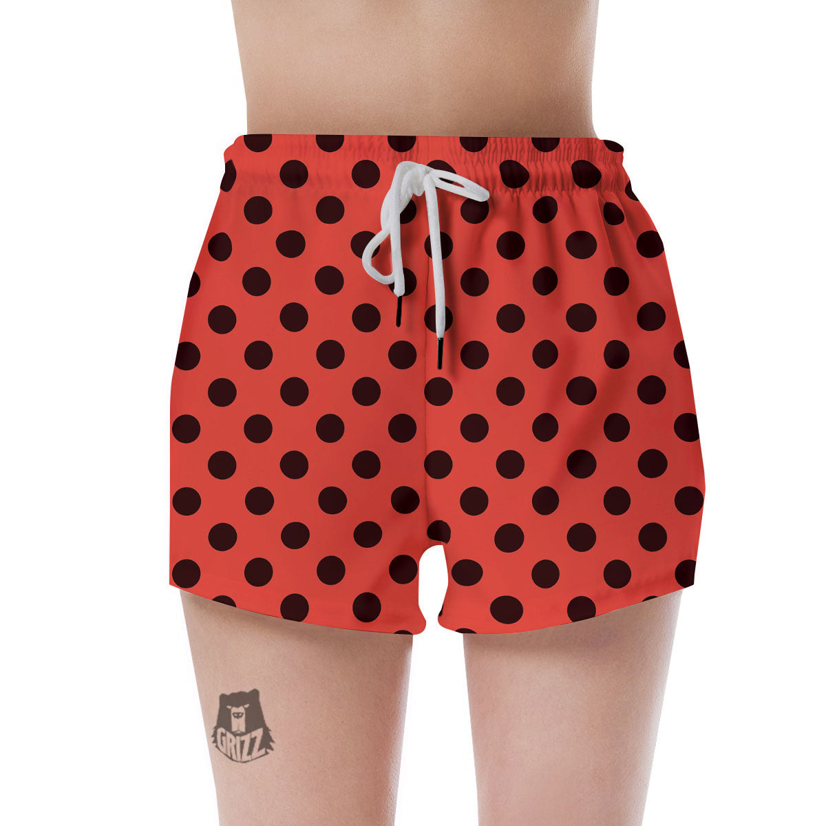 Spots Ladybug Print Pattern Women's Shorts-grizzshop