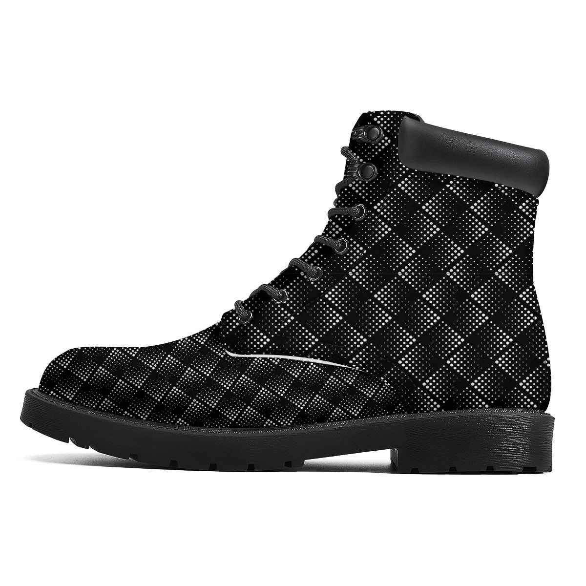 Square Dot Geometric Print Pattern Boots-grizzshop