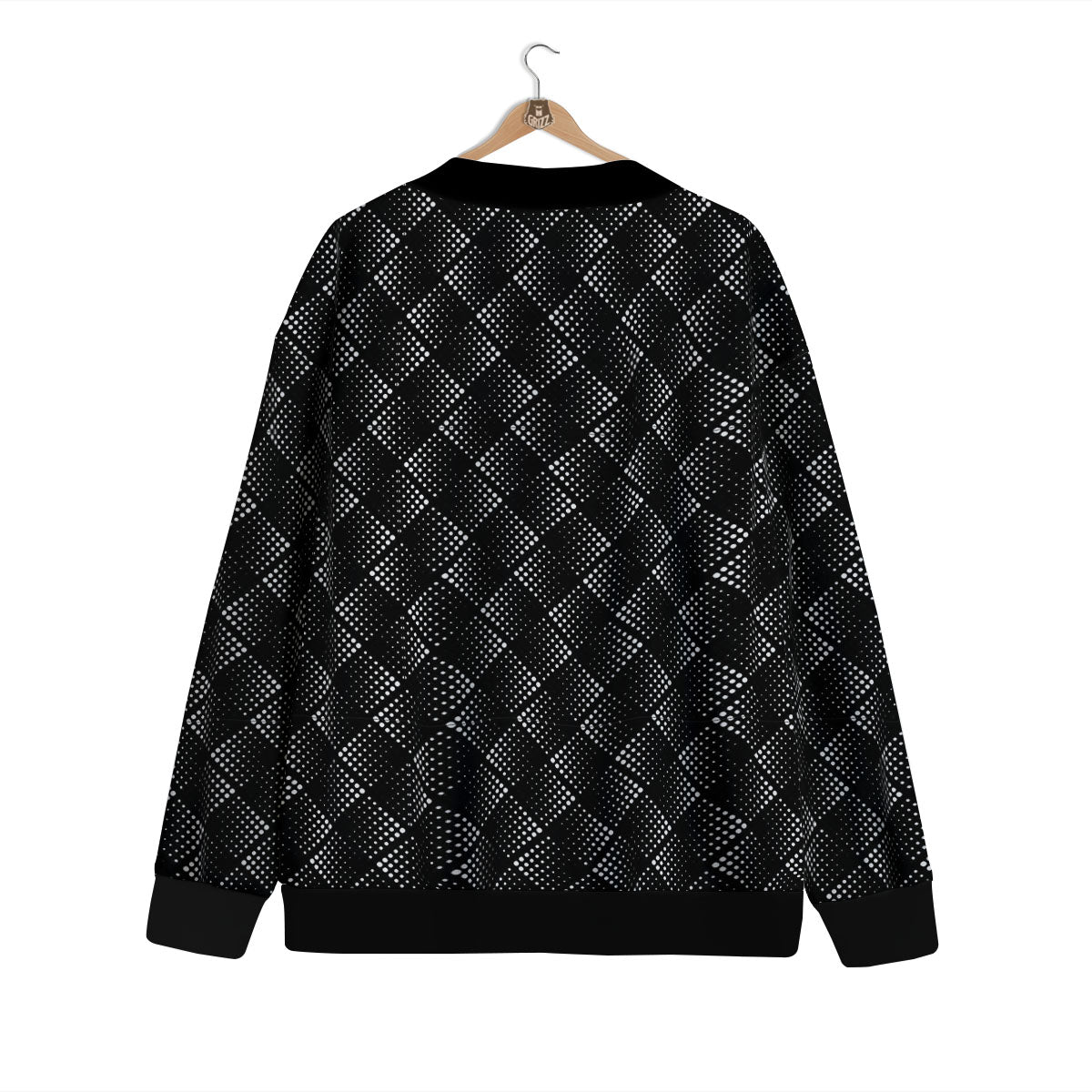 Square Dot Geometric Print Pattern Cardigan-grizzshop