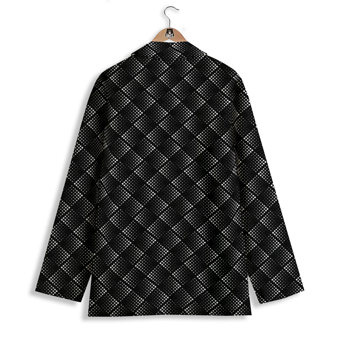 Square Dot Geometric Print Pattern Women's Blazer-grizzshop