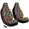 Squares 3D Colorful Print Pattern Car Seat Covers-grizzshop