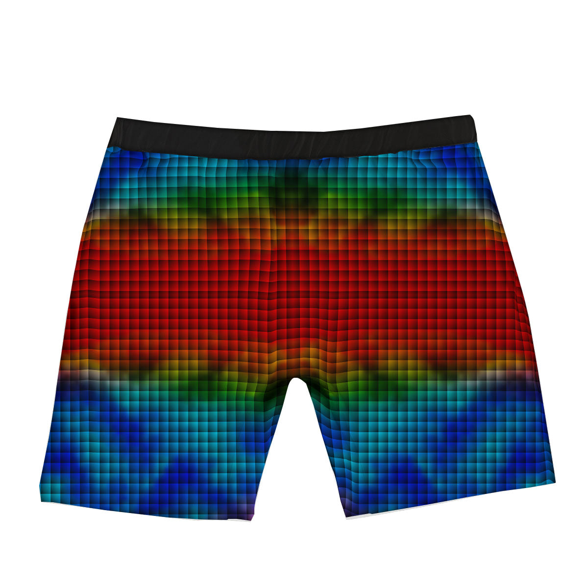 Squares Rainbow Print Pattern Boxer Briefs-grizzshop