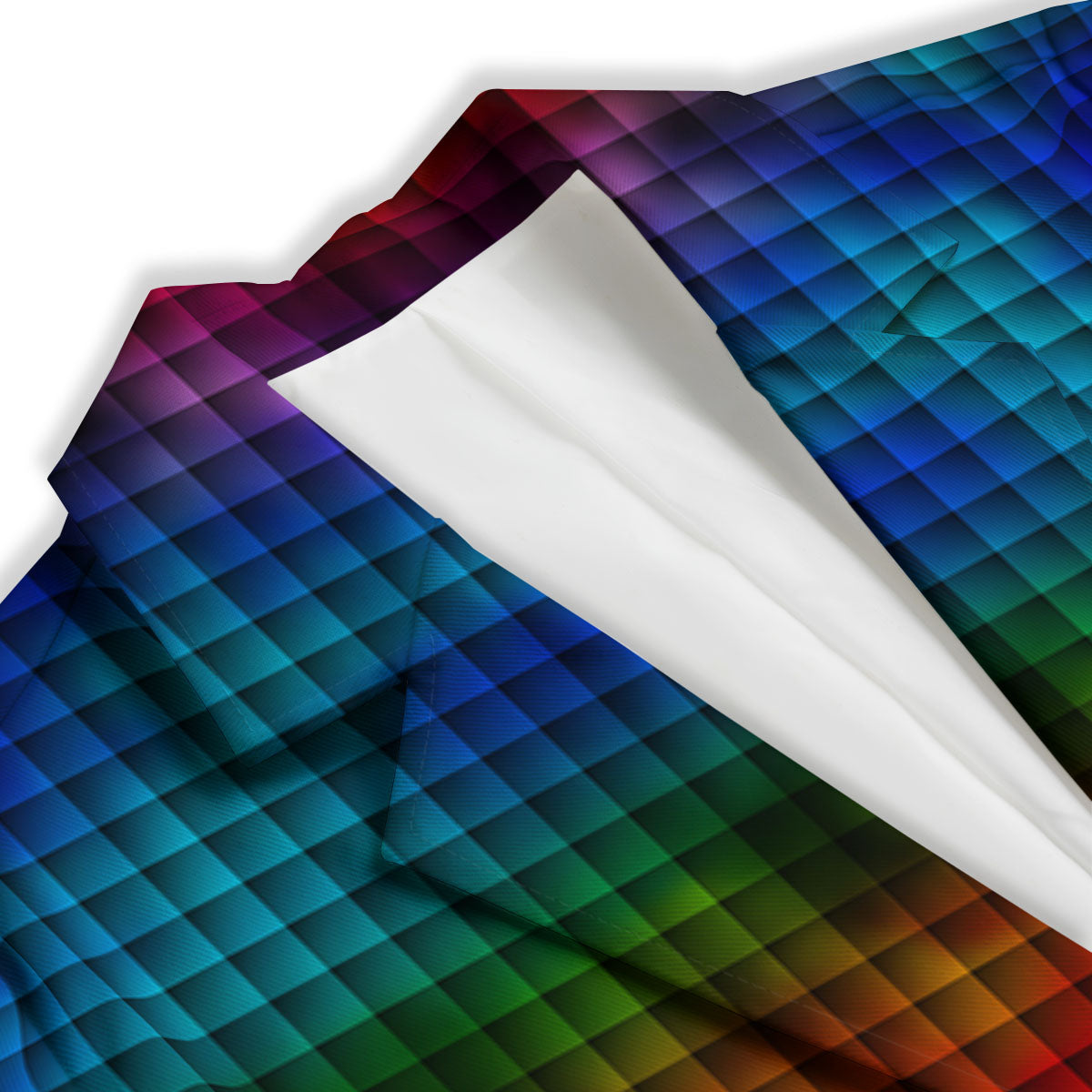 Squares Rainbow Print Pattern Women's Blazer-grizzshop