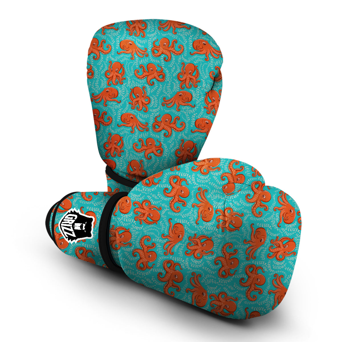 Squid Octopus Tentacle Print Pattern Boxing Gloves-grizzshop