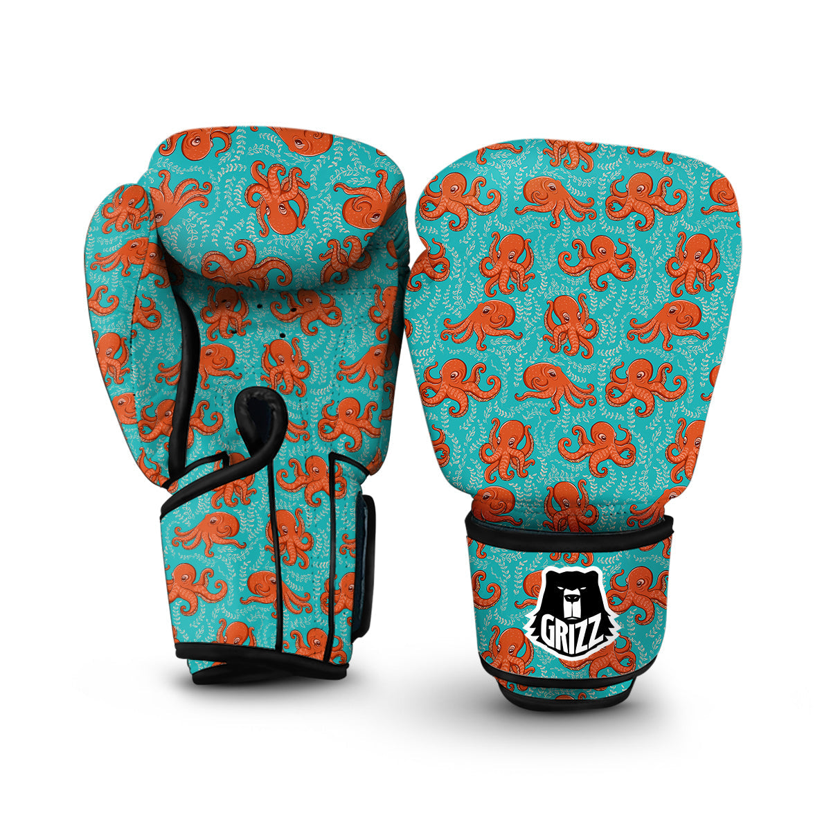 Squid Octopus Tentacle Print Pattern Boxing Gloves-grizzshop