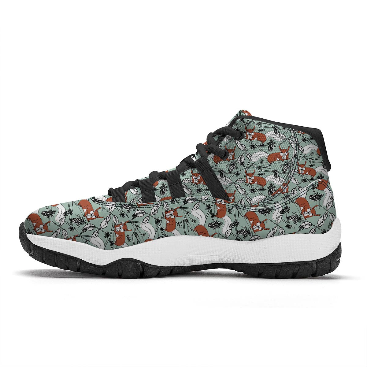 Squirrel Black Bball Shoes-grizzshop