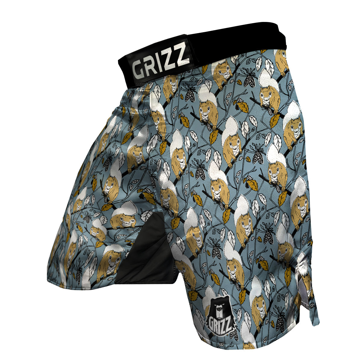 Squirrel Drawing Pattern Print MMA Shorts-grizzshop
