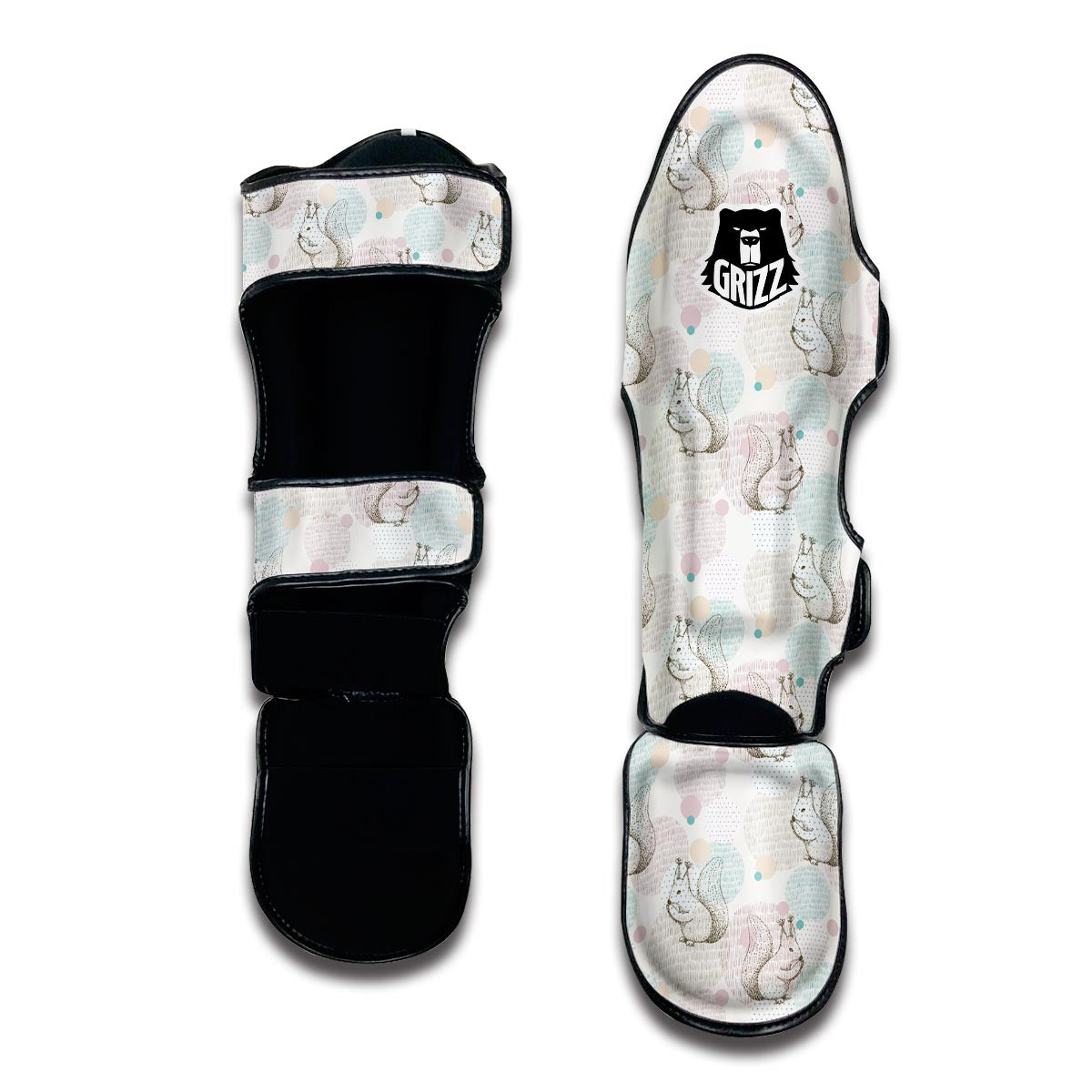 Squirrel Pattern Muay Thai Shin Guards-grizzshop