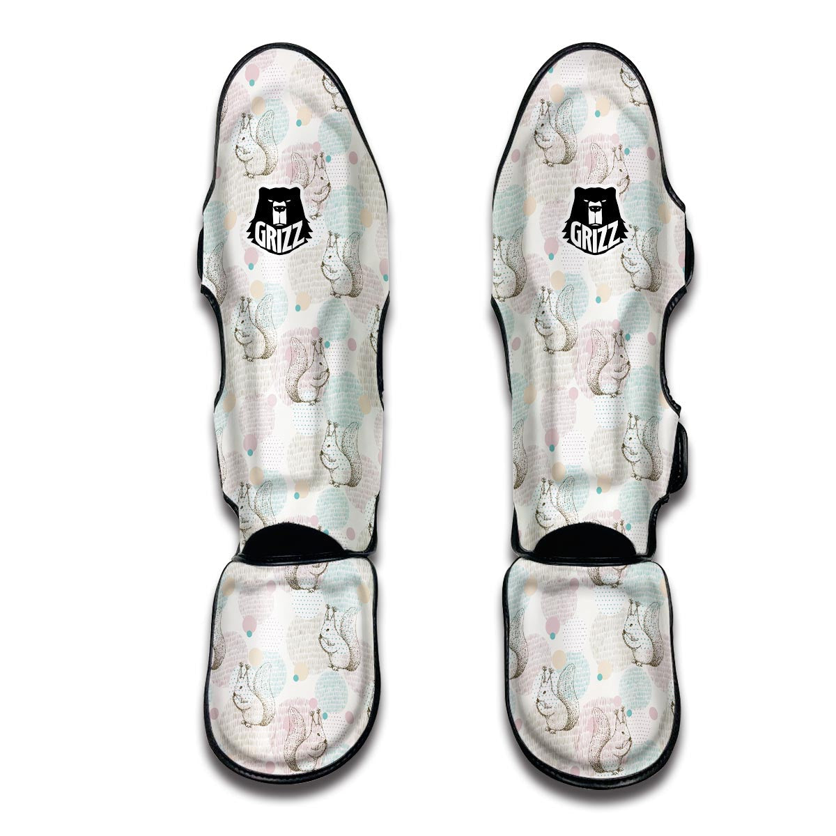 Squirrel Pattern Muay Thai Shin Guards-grizzshop