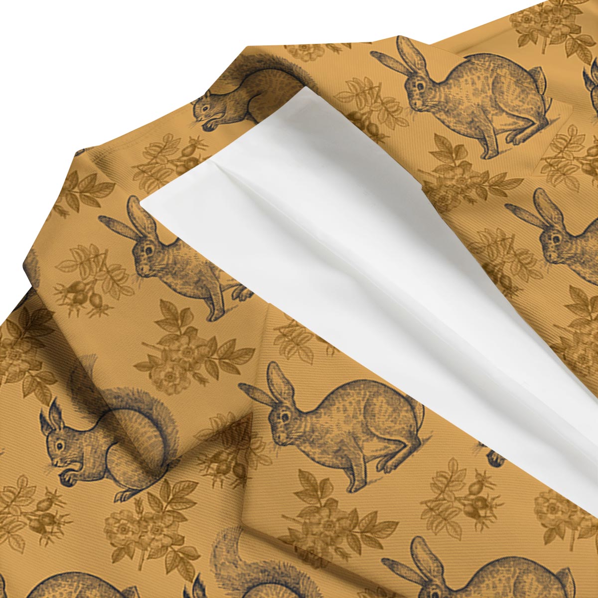 Squirrel Rabbit Pattern Print Men's Blazer-grizzshop
