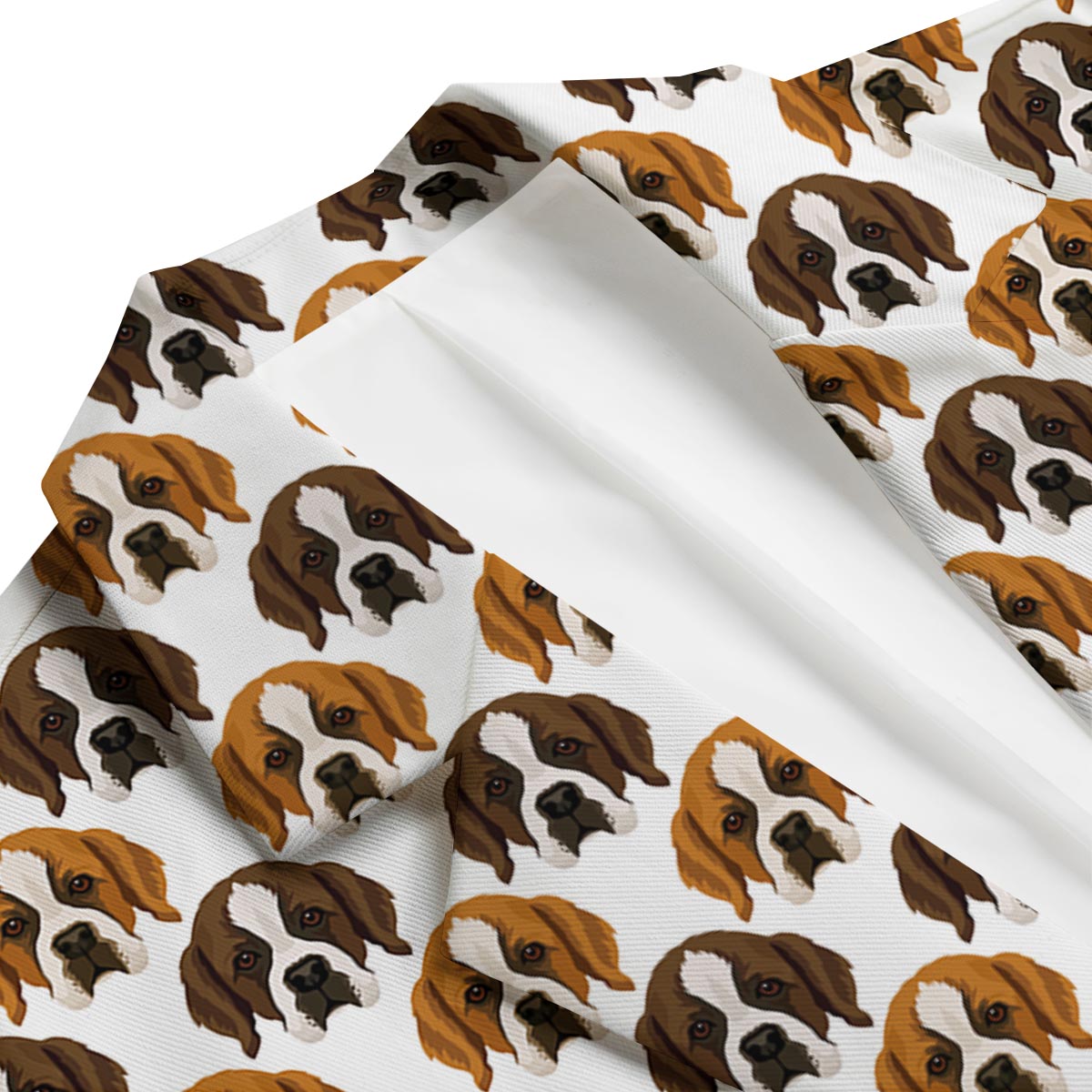 St Bernard Pattern Print Men's Blazer-grizzshop
