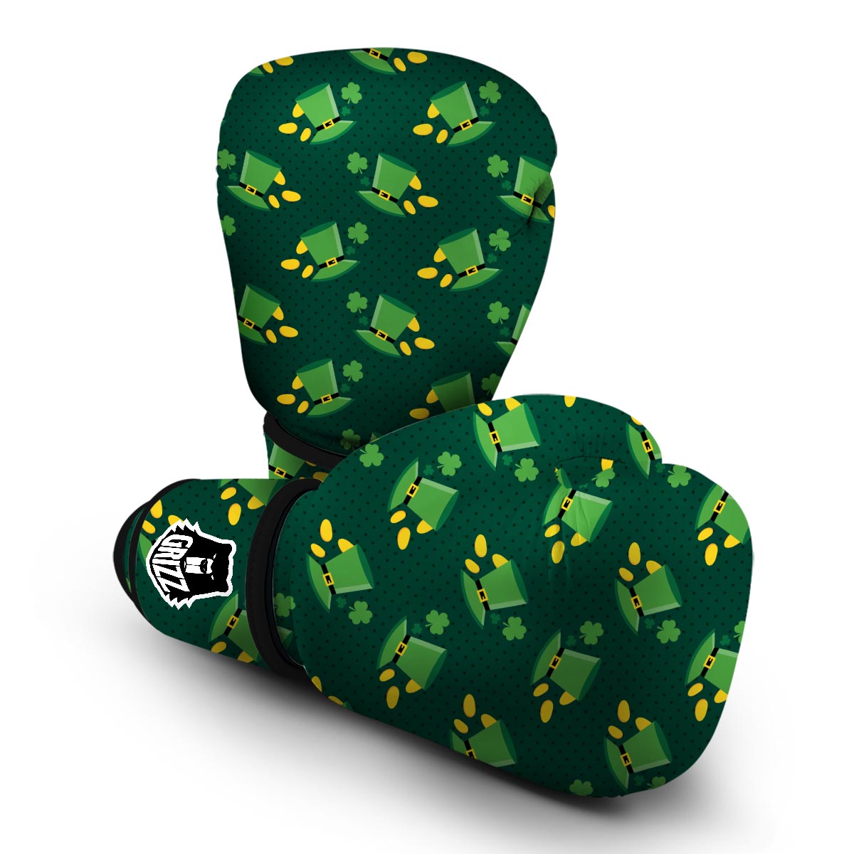 St Patrick's Day Leprechaun Print Pattern Boxing Gloves-grizzshop