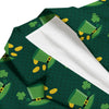 St Patrick's Day Leprechaun Print Pattern Men's Blazer-grizzshop