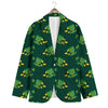 St Patrick's Day Leprechaun Print Pattern Men's Blazer-grizzshop