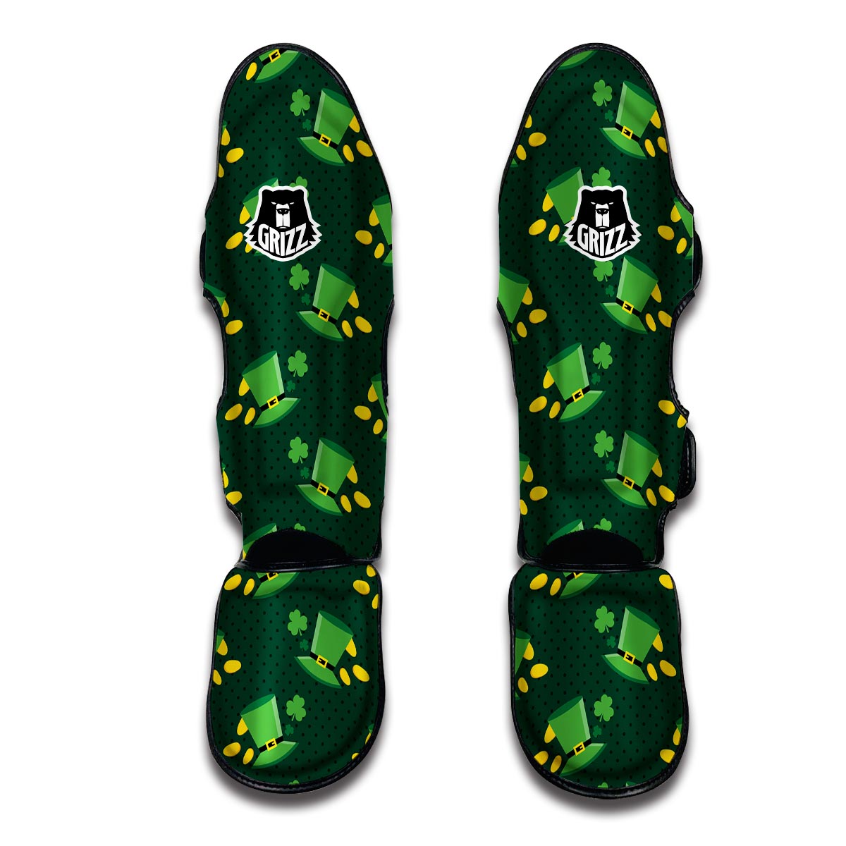 St Patrick's Day Leprechaun Print Pattern Muay Thai Shin Guards-grizzshop