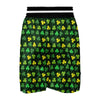 St Patrick's Day Shamrock Green Yellow Print Pattern Boxing Shorts-grizzshop