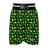 St Patrick's Day Shamrock Green Yellow Print Pattern Boxing Shorts-grizzshop