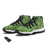 St Patrick's Day Shamrock Pattern Print Black Bball Shoes-grizzshop