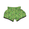 St Patrick's Day Shamrock Pattern Print Muay Thai Boxing Shorts-grizzshop