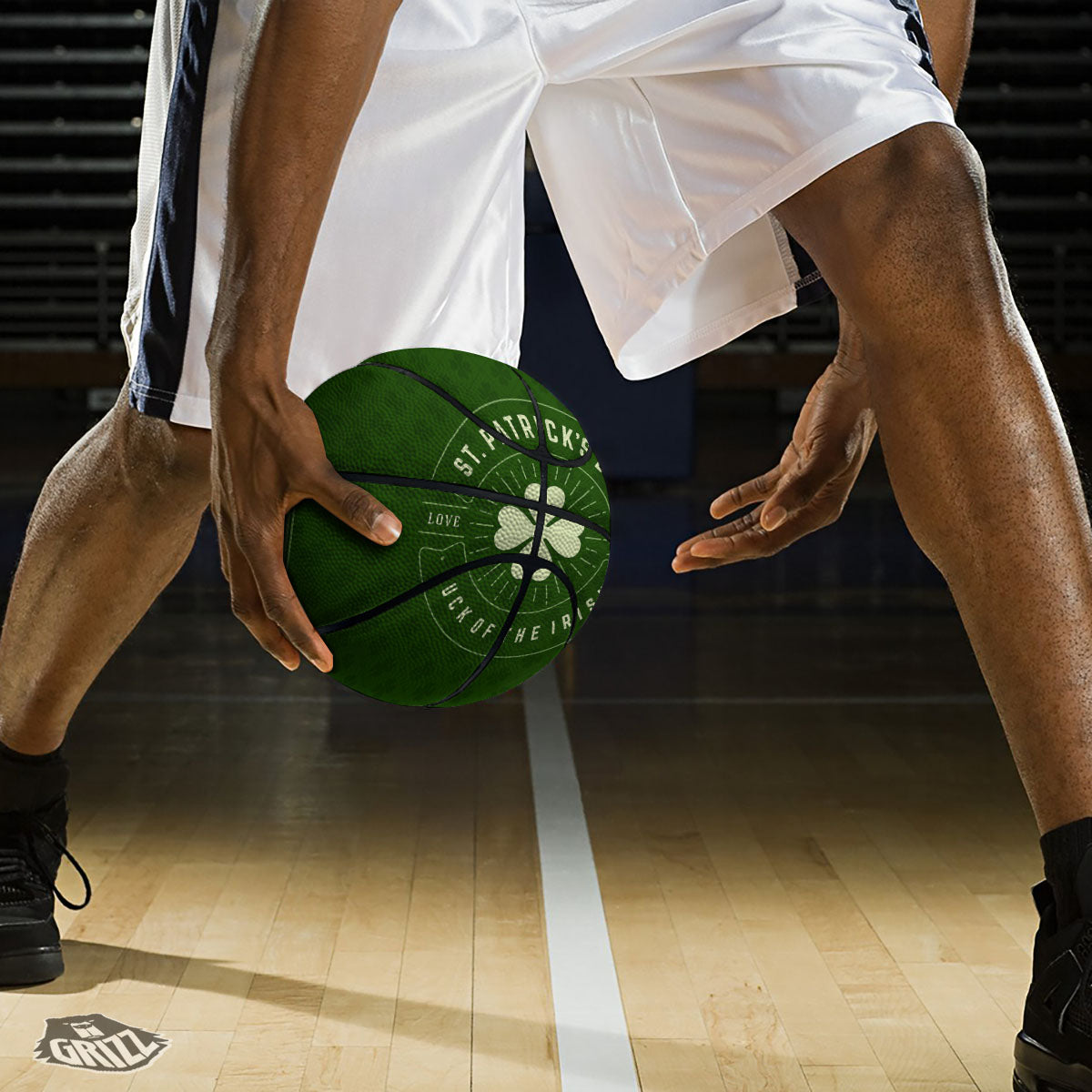 Striped Lemon Print Pattern Basketball