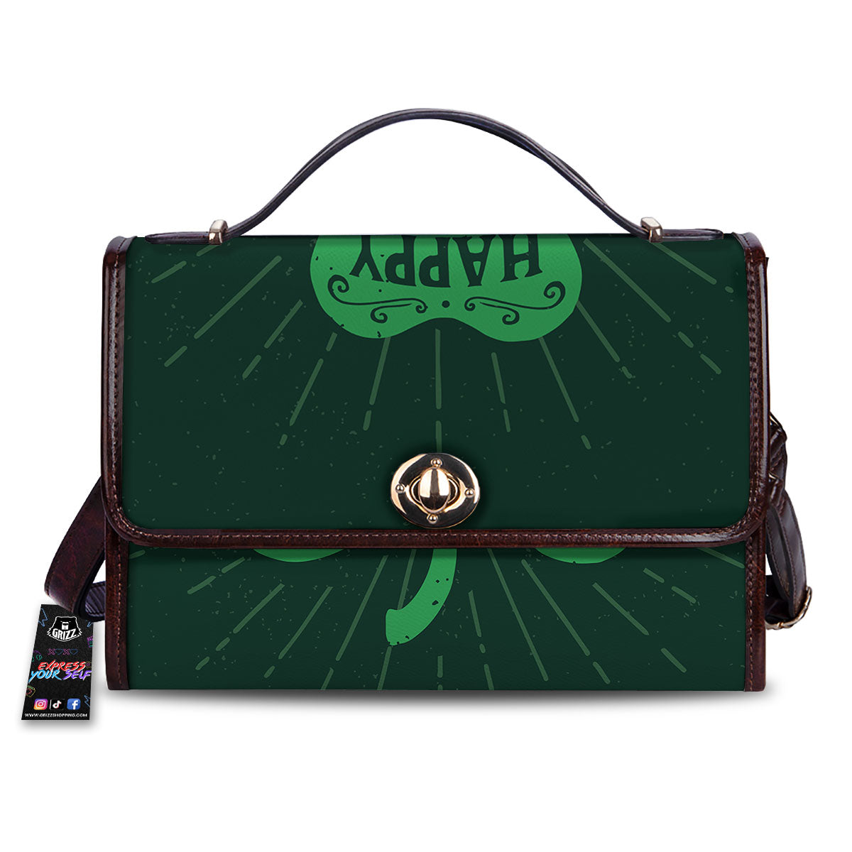St. Patrick's Day Irish Clover Print Women's Satchel Bag